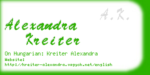 alexandra kreiter business card